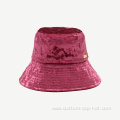 100% Velvet Women Outdoor Sunscreen Bucket Hat